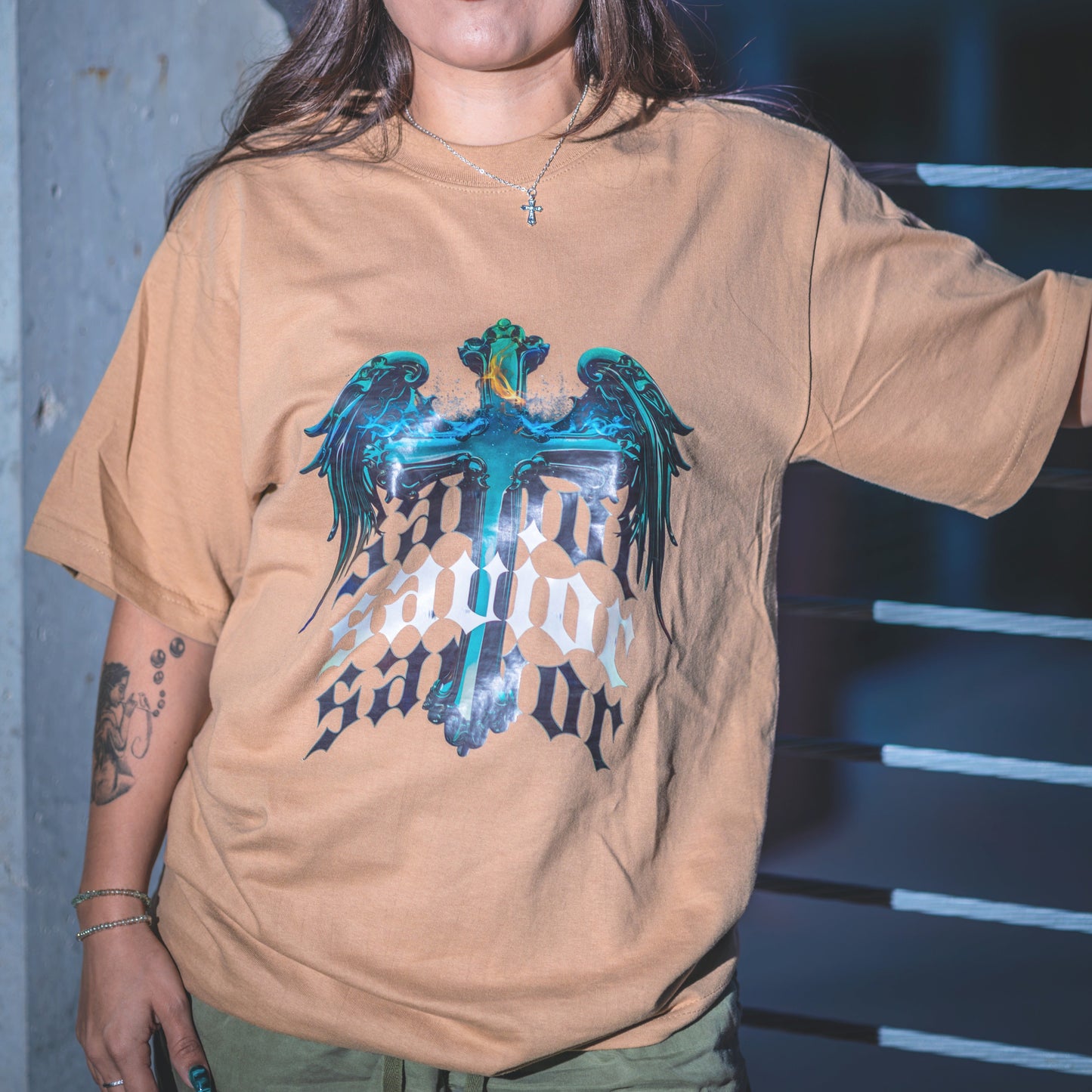 Winged Cross Savior Tee