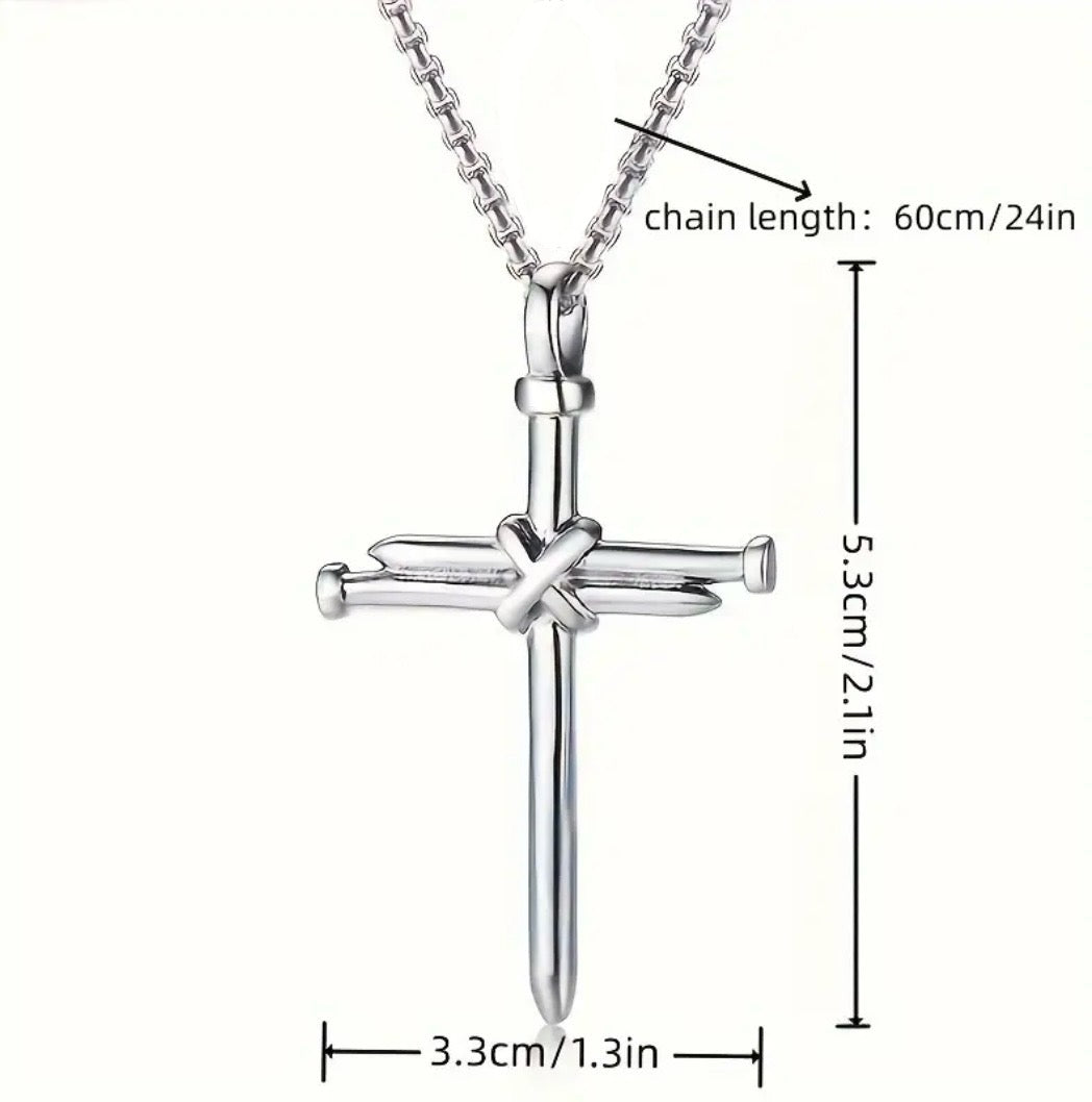 Nail Cross Necklace