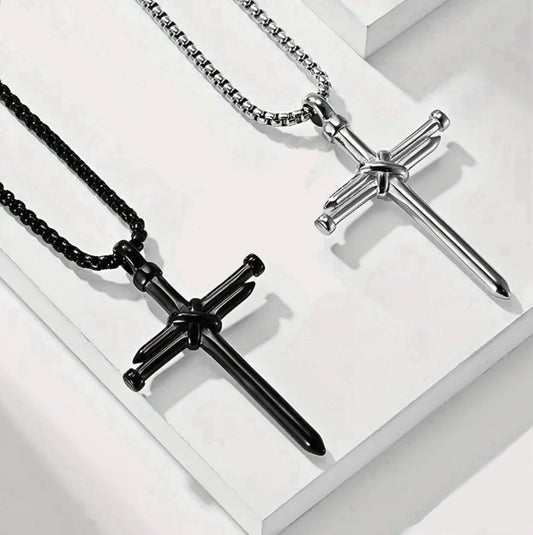 Nail Cross Necklace