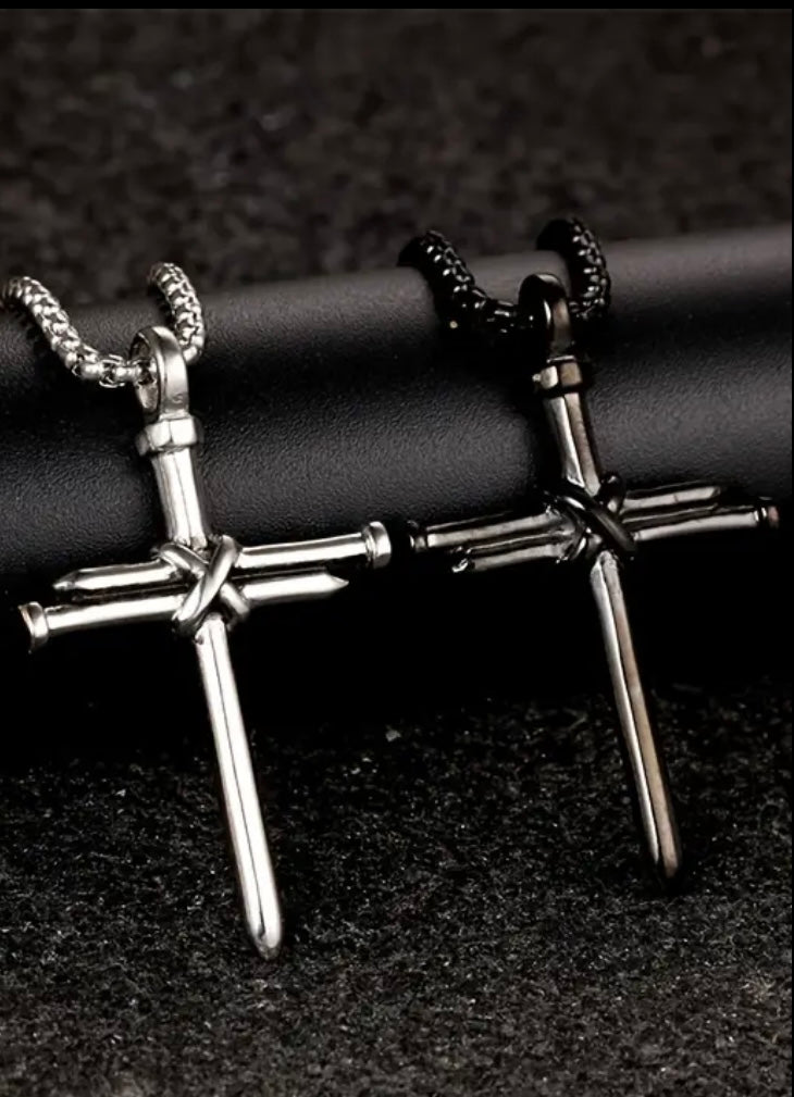 Nail Cross Necklace